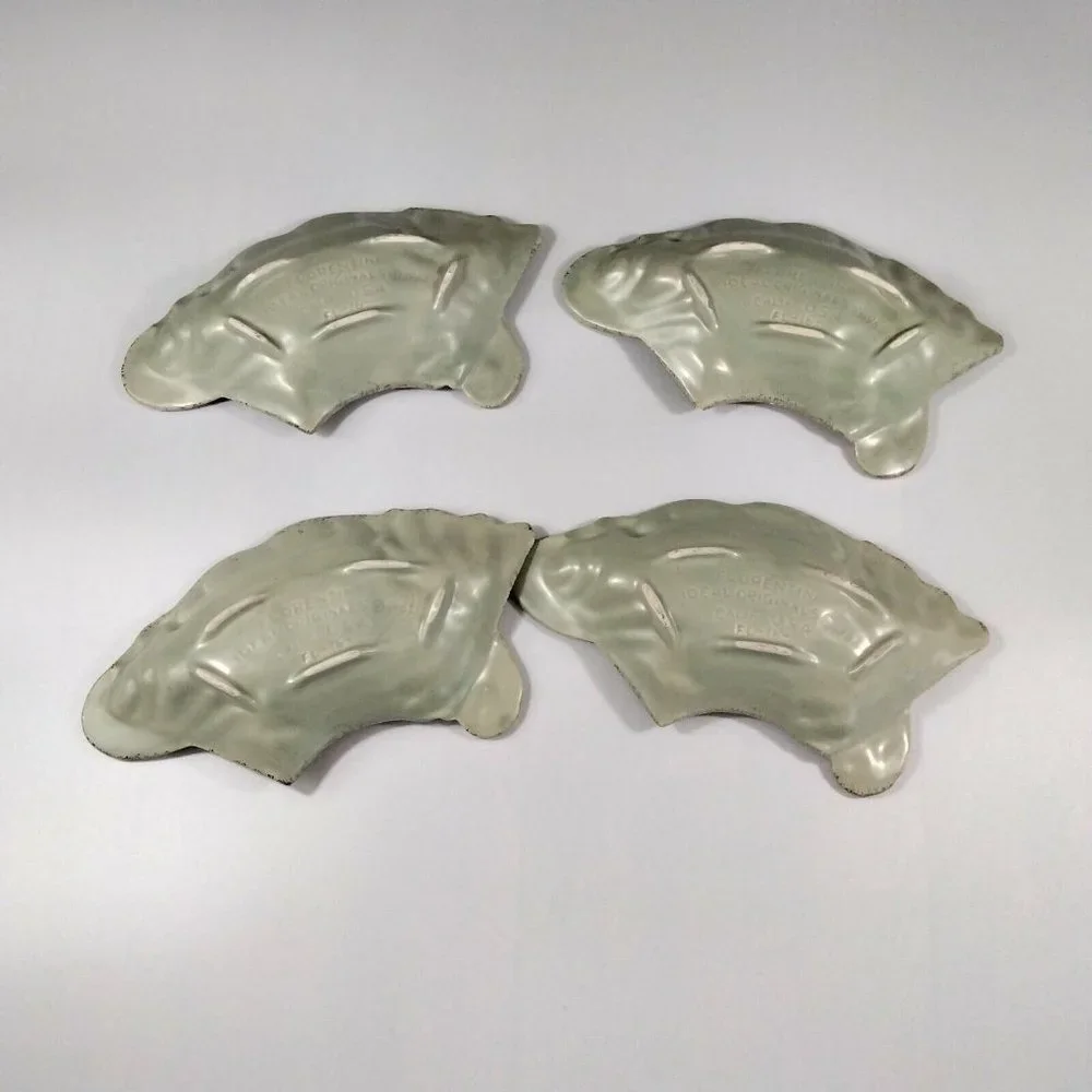 Florentine Nesting Serving Plates Chip Dip Set Ideal Originals 1962 Gold Gilded